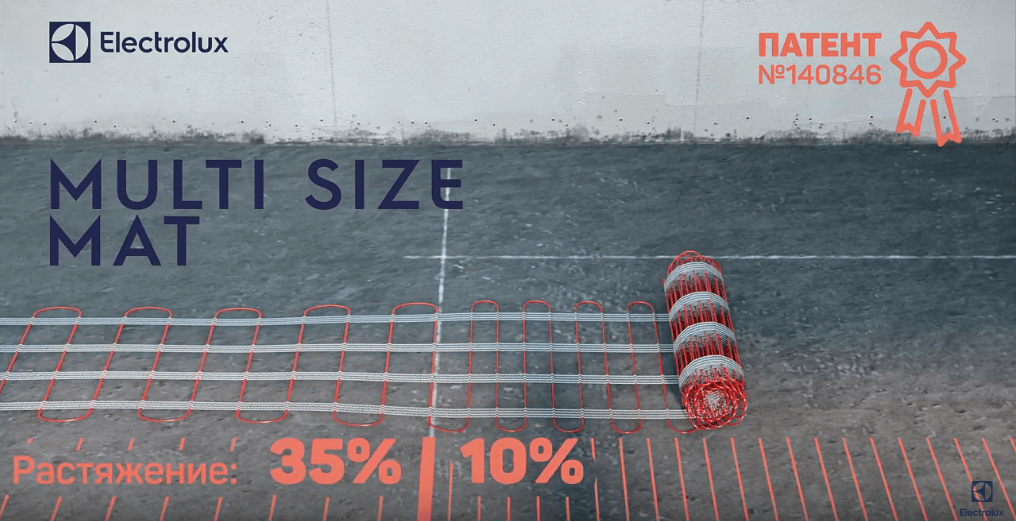 Вариант укладки и растяжения мата Multi size